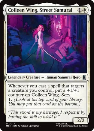 Colleen Wing, Street Samurai (MSH-013) - Marvel Super Heroes - Card Brawlers