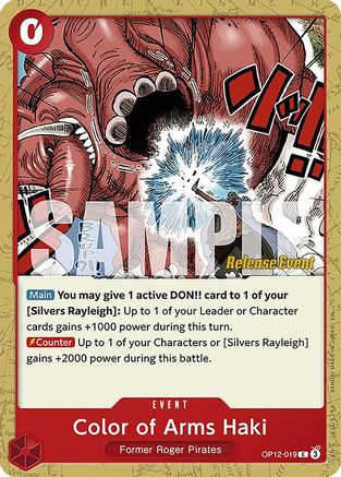 Color of Arms Haki (OP12-019) - Legacy of the Master Release Event Cards - Card Brawlers