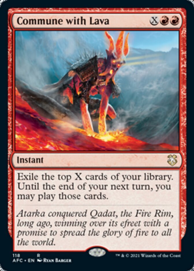 Commune with Lava [Dungeons & Dragons: Adventures in the Forgotten Realms Commander] - Card Brawlers