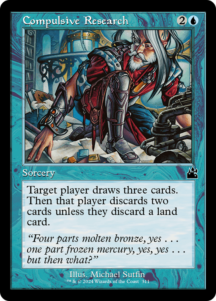 Compulsive Research (Retro Frame) [Ravnica Remastered] - Card Brawlers