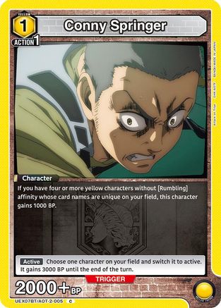 Conny Springer (005) (UEX07BT/AOT-2-005) - UEX07BT Attack on Titan Vol 2 - Card Brawlers