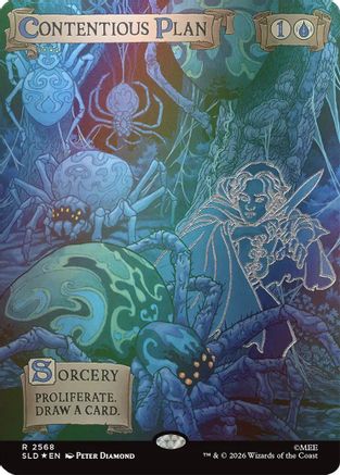 Contentious Plan (Out Of Sight Foil) (SLD-2568) - Secret Lair Drop Series Foil - Card Brawlers