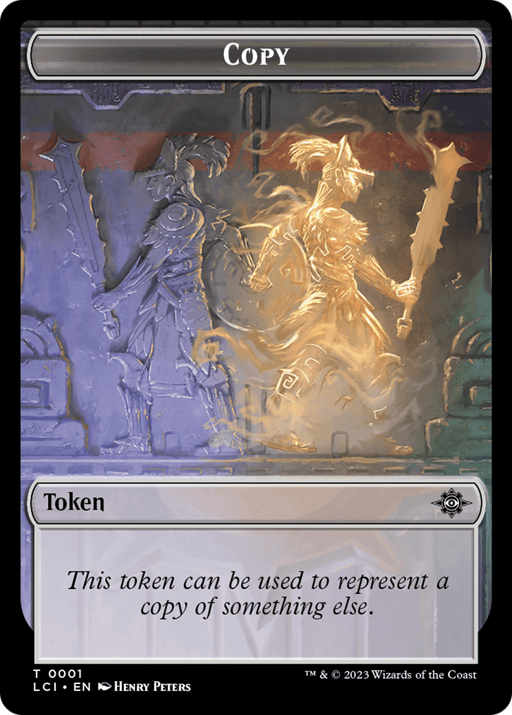 Copy // Dinosaur Double - Sided Token [The Lost Caverns of Ixalan Commander Tokens] - Card Brawlers