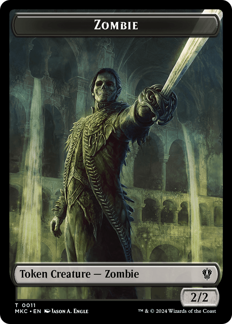 Copy // Zombie Double - Sided Token [Murders at Karlov Manor Commander Tokens] - Card Brawlers