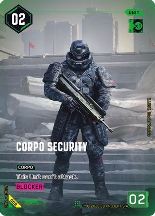 Corpo Security (009) - Night City Brawl Season 1 Foil - Card Brawlers