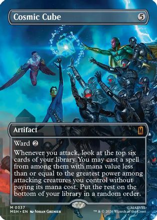 Cosmic Cube (Borderless) (0337) (MSH-337) - Marvel Super Heroes Foil - Card Brawlers