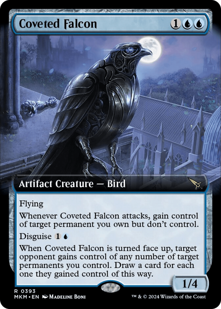 Coveted Falcon (Extended Art) [Murders at Karlov Manor] - Card Brawlers