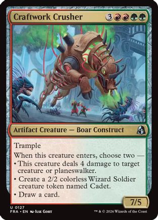 Craftwork Crusher (FRA-127) - Reality Fracture Foil - Card Brawlers