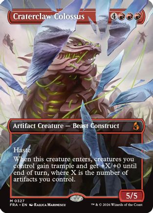 Craterclaw Colossus (Borderless) (0327) (FRA-327) - Reality Fracture - Card Brawlers