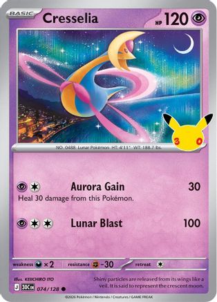 Cresselia (074/null) - Holofoil [ME 30th Celebration] - Card Brawlers