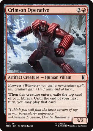 Crimson Operative (MSH-126) - Marvel Super Heroes - Card Brawlers