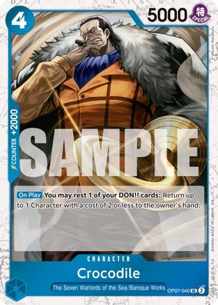 Crocodile - OP07-040 (Pirate Foil) (OP07-040) - Premium Booster -The Best- Vol. 2 Foil - Card Brawlers