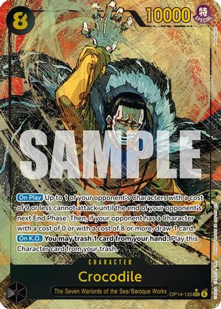 Crocodile - OP14-120 (Alternate Art) (OP14-120) - The Azure Sea's Seven Foil - Card Brawlers