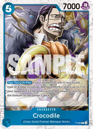 Crocodile - P-082 (Pirate Foil) (P-082) - Premium Booster -The Best- Vol. 2 Foil - Card Brawlers