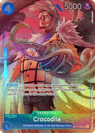 Crocodile (Seven Warlords of the Sea Binder Set) (OP07-040) - One Piece Promotion Cards Foil - Card Brawlers