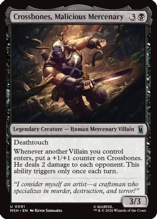 Crossbones, Malicious Mercenary (MSH-091) - Marvel Super Heroes Foil - Card Brawlers