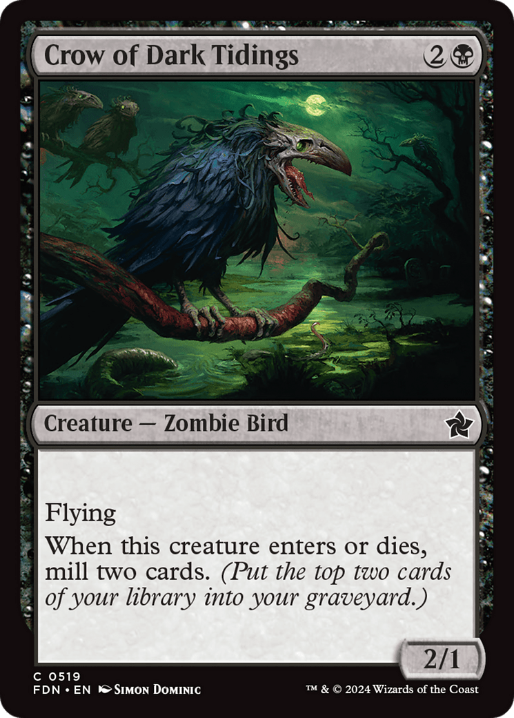 Crow of Dark Tidings [Foundations] - Card Brawlers
