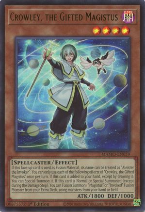 Crowley, the Gifted Magistus (MAMO-EN059) - Magnificent Monsters 1st Edition - Card Brawlers