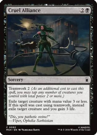 Cruel Alliance (MSH-092) - Marvel Super Heroes Foil - Card Brawlers