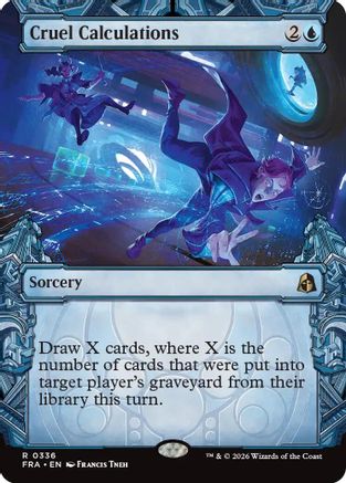 Cruel Calculations (Showcase) (FRA-336) - Reality Fracture Foil - Card Brawlers