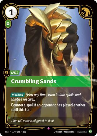 Crumbling Sands (039/166) - Vendetta Foil - Card Brawlers