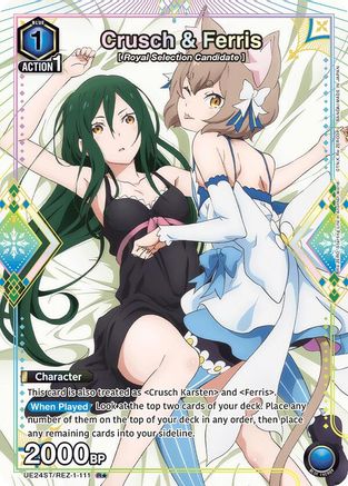 Crusch & Ferris (R*) (UE24ST/REZ-1-111) - UE24ST ReZERO Starting Life in Another World Starter Deck Foil - Card Brawlers