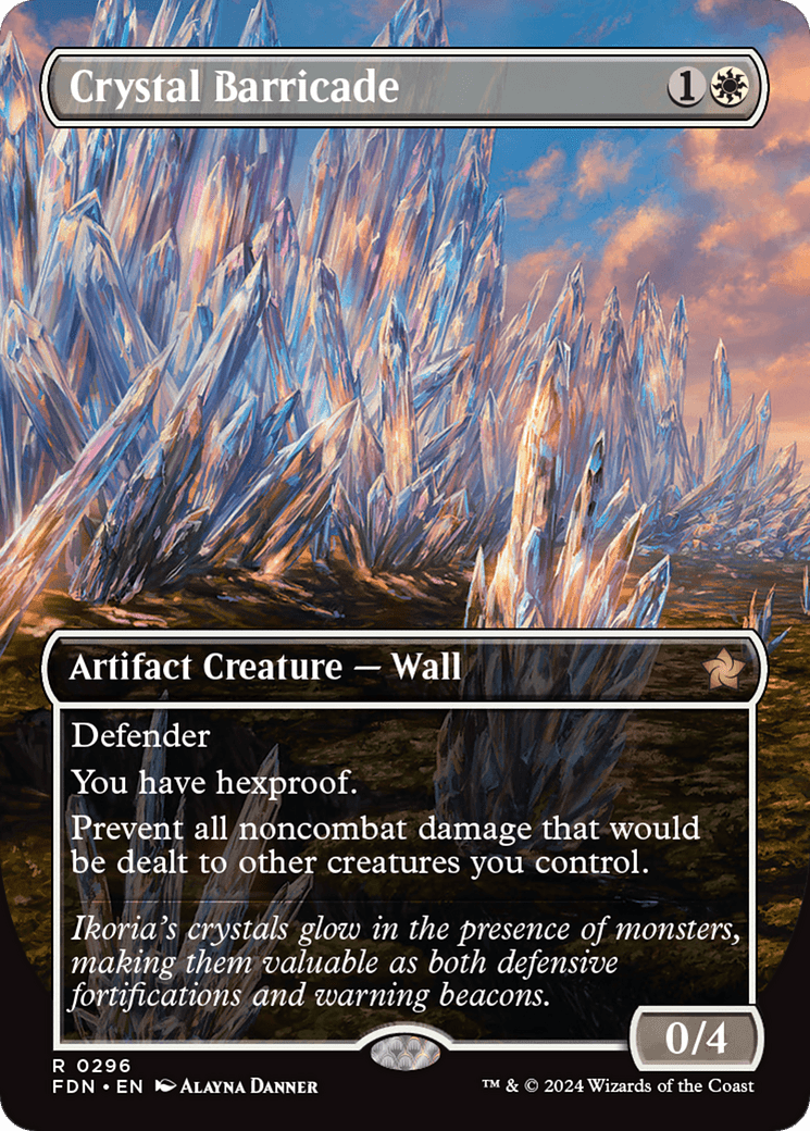 Crystal Barricade (Borderless) [Foundations] - Card Brawlers