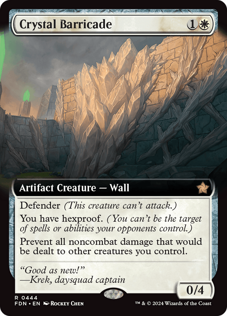Crystal Barricade (Extended Art) [Foundations] - Card Brawlers