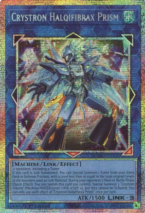Crystron Halqifibrax Prism (Starlight Rare) (MAMO-EN126) - Magnificent Monsters 1st Edition - Card Brawlers