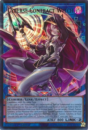 Cyberse Contract Witch (Extended Art) (MAMO-EN018) - Magnificent Monsters 1st Edition - Card Brawlers