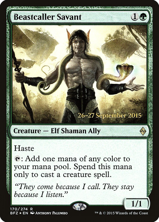 Beastcaller Savant [Battle for Zendikar Prerelease Promos] - Magic: The Gathering - Card Brawlers | Quebec | Canada |