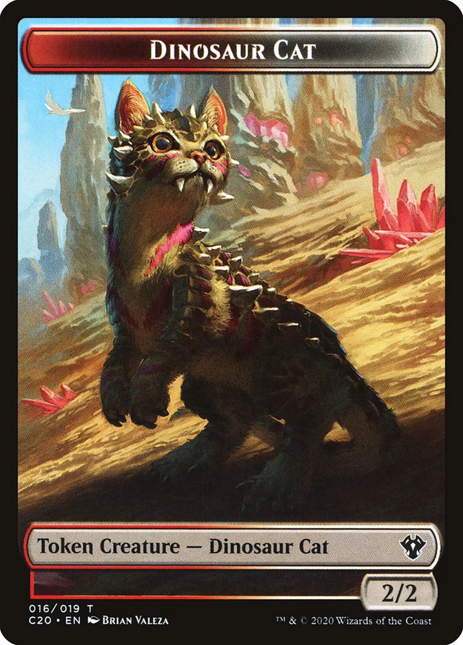 Bird // Dinosaur Cat Double-Sided Token [Commander 2020 Tokens] - Magic: The Gathering - Card Brawlers | Quebec | Canada |