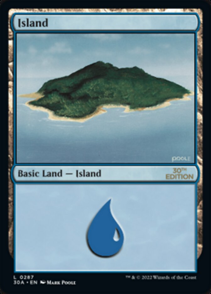 Island (287) [30th Anniversary Edition] - Magic: The Gathering - Card Brawlers | Quebec | Canada |