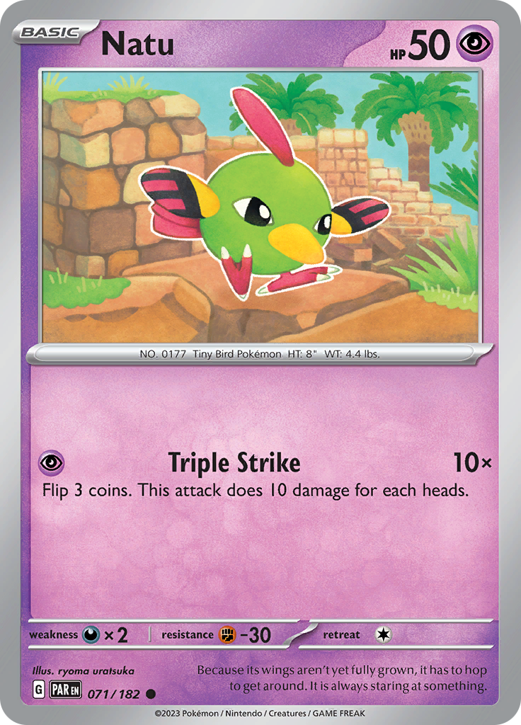 Natu (071/182) [Scarlet & Violet: Paradox Rift] - Pokémon - Card Brawlers | Quebec | Canada |