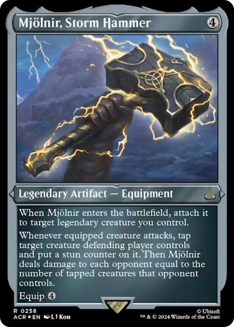 Mjolnir, Storm Hammer (Foil Etched) [Assassin's Creed] - Magic: The Gathering - Card Brawlers | Quebec | Canada |