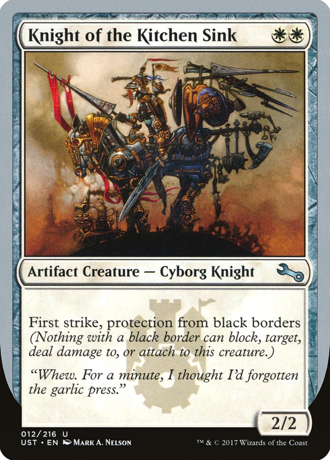 Knight of the Kitchen Sink ("protection from black border") [Unstable] - Magic: The Gathering - Card Brawlers | Quebec | Canada |