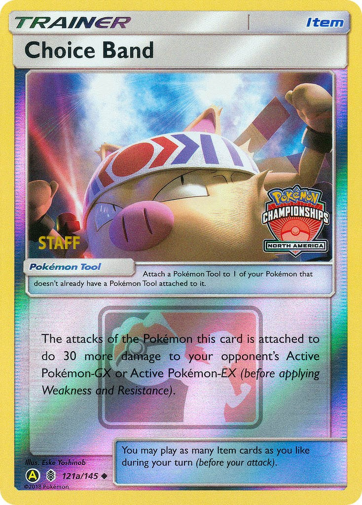 Choice Band (121a/145) (North America Championships Staff) [Sun & Moon: Guardians Rising] - Pokémon - Card Brawlers | Quebec | Canada |