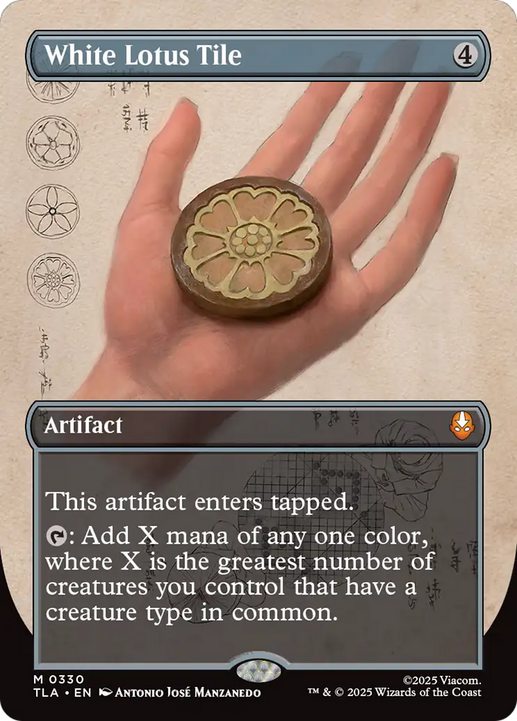 White Lotus Tile (Borderless) [Avatar: The Last Airbender] - Magic: The Gathering - Card Brawlers | Quebec | Canada |