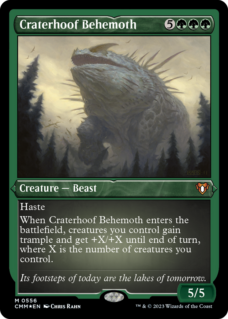 Craterhoof Behemoth (Foil Etched) [Commander Masters] - Magic: The Gathering - Card Brawlers | Quebec | Canada |