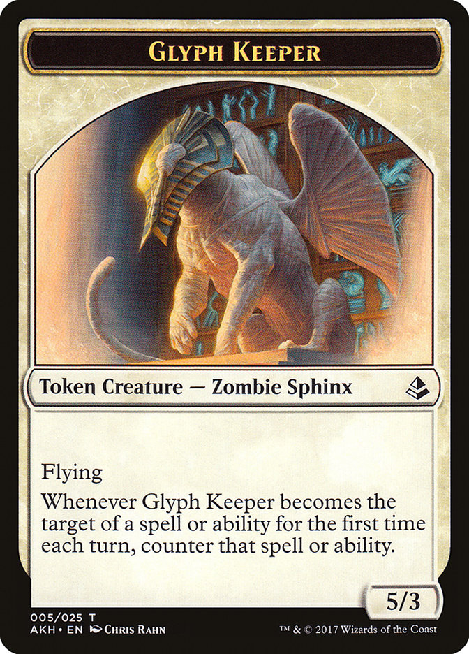 Glyph Keeper // Warrior Double-Sided Token [Amonkhet Tokens] - Magic: The Gathering - Card Brawlers | Quebec | Canada |