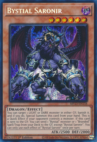 Bystial Saronir [MP23-EN158] Prismatique Secret Rare 