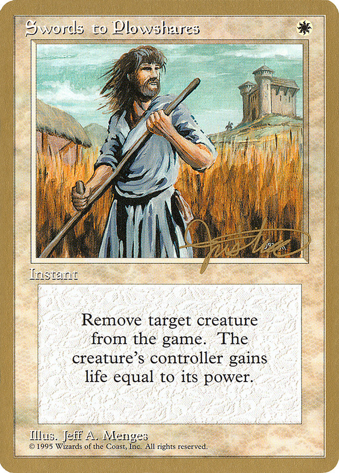 Swords to Plowshares (Mark Justice) [Pro Tour Collector Set] - Magic: The Gathering - Card Brawlers | Quebec | Canada |