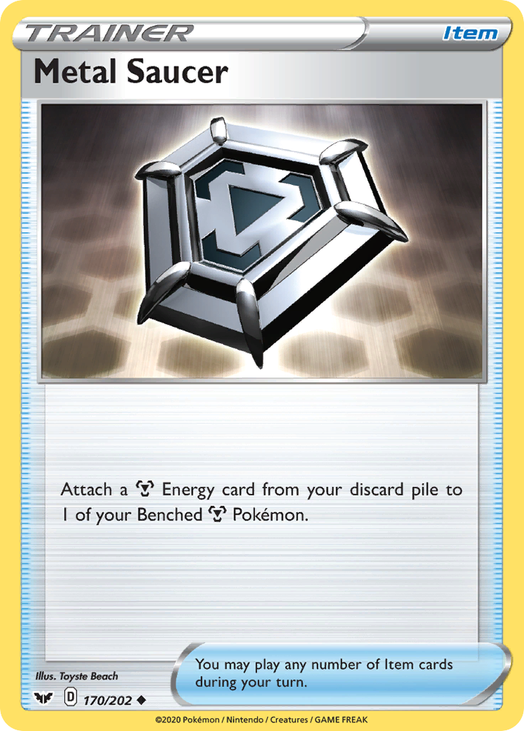 Metal Saucer (170/202) [Sword & Shield: Base Set] - Pokémon - Card Brawlers | Quebec | Canada |
