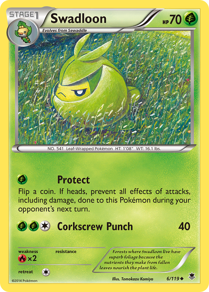 Swadloon (6/119) [XY: Phantom Forces] - Pokémon - Card Brawlers | Quebec | Canada |