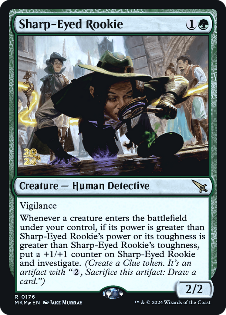 Sharp-Eyed Rookie [Murders at Karlov Manor Prerelease Promos] - Magic: The Gathering - Card Brawlers | Quebec | Canada |