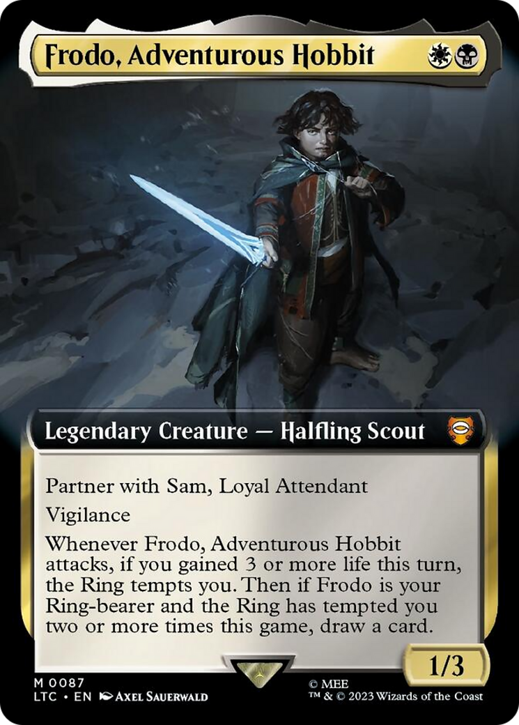 Frodo, Adventurous Hobbit (Extended Art) [The Lord of the Rings: Tales of Middle-Earth Commander] - Magic: The Gathering - Card Brawlers | Quebec | Canada |