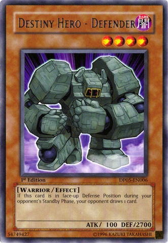 Destiny Hero - Defender [DP05-EN006] Rare - Yu-Gi-Oh! - Card Brawlers | Quebec | Canada |