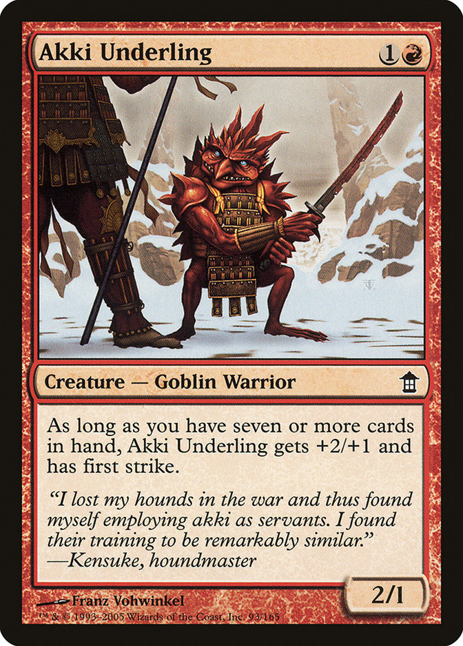 Akki Underling [Saviors of Kamigawa] - Magic: The Gathering - Card Brawlers | Quebec | Canada |
