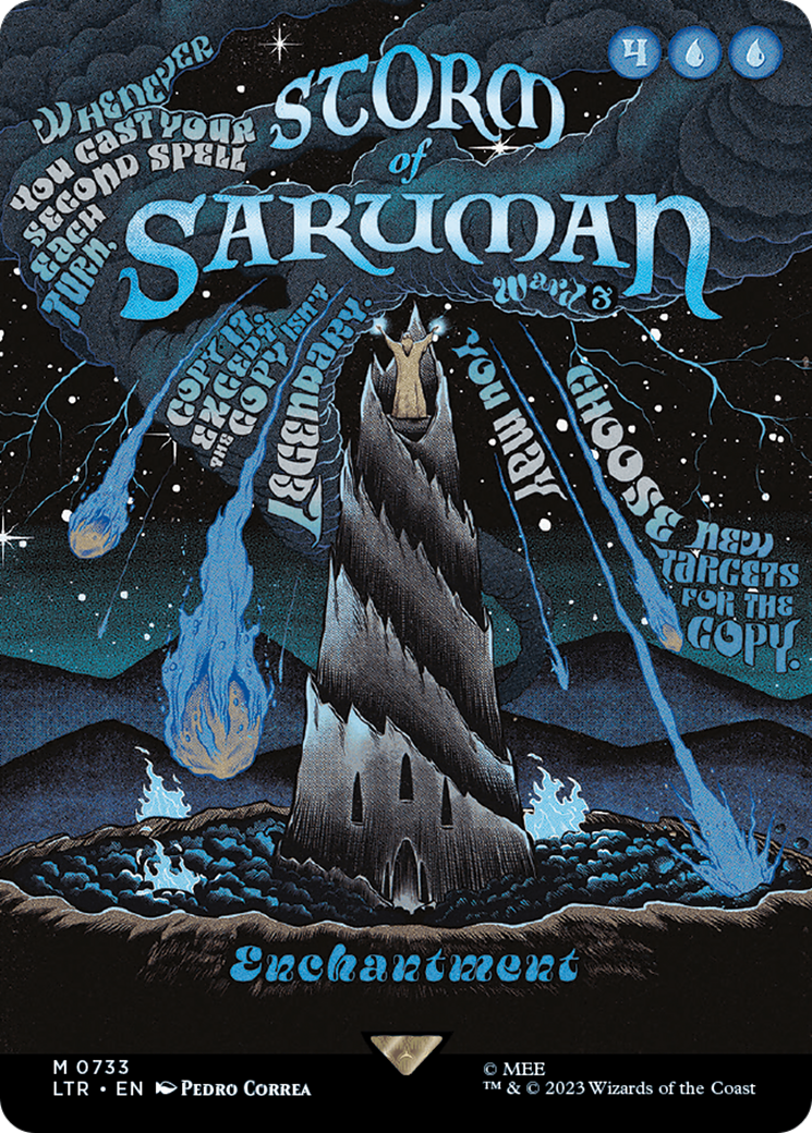 Storm of Saruman (Borderless Poster) [The Lord of the Rings: Tales of Middle-Earth] - Magic: The Gathering - Card Brawlers | Quebec | Canada |
