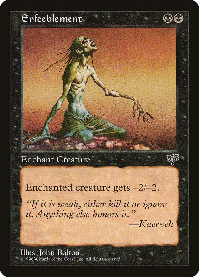 Enfeeblement [Mirage] - Magic: The Gathering - Card Brawlers | Quebec | Canada |